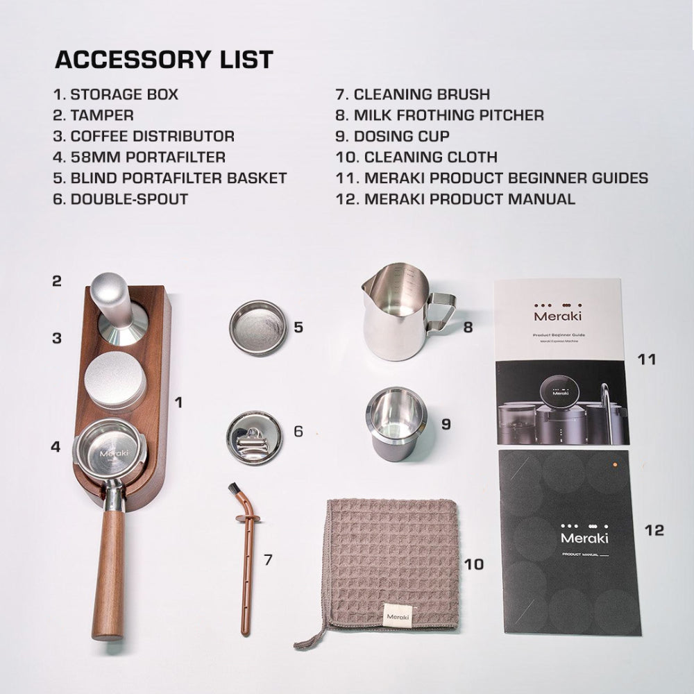 Meraki Espresso Machine White (Gen 2) + Coffee Cart
